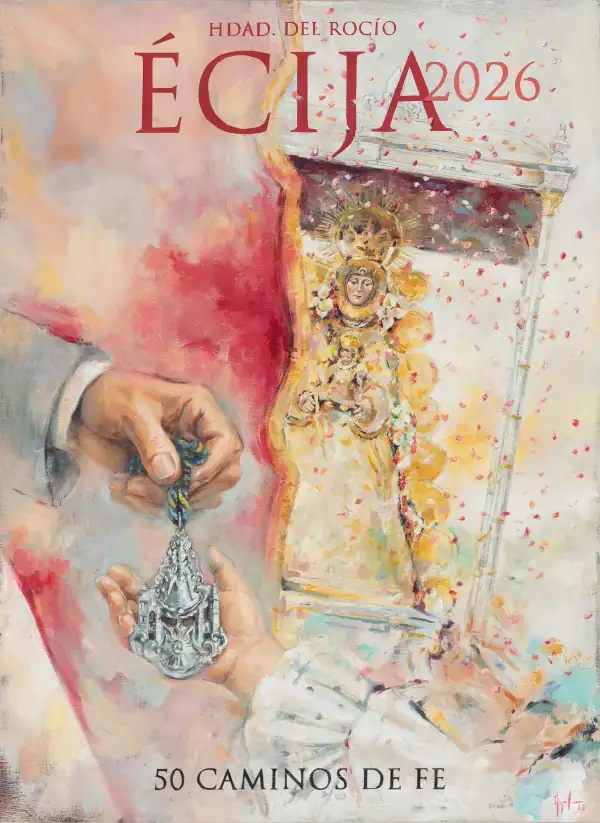 Cartel 50 años de camino de la Hermandad del Rocío de Écija